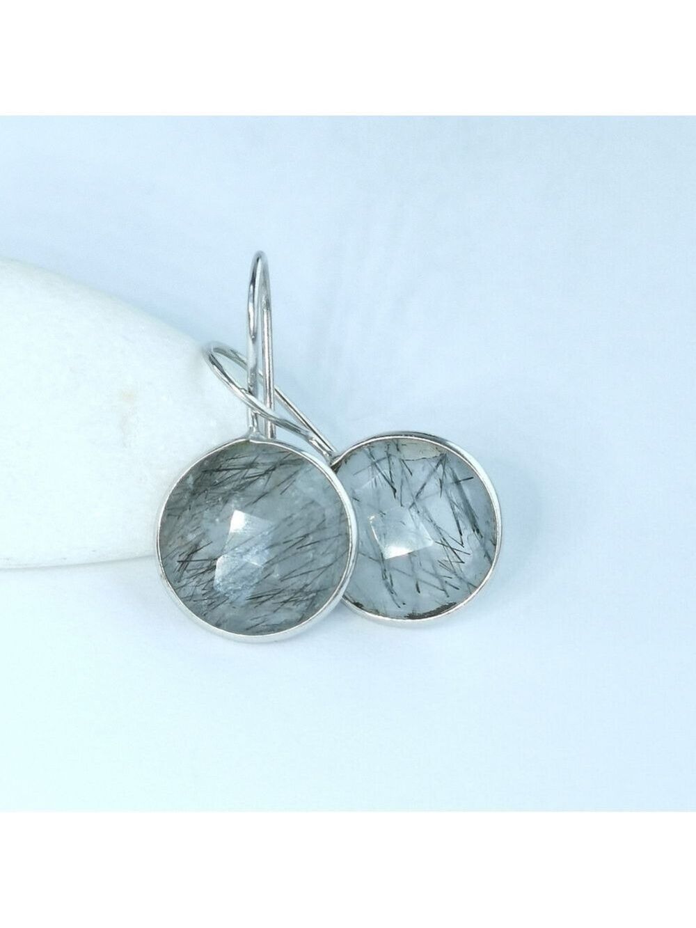 Rutilated Quartz drop earrings in Sterling Silver 🆕